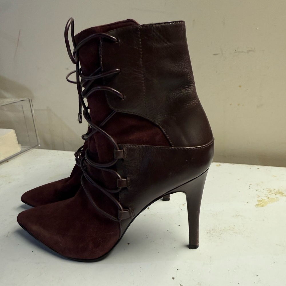 Nine West Dark Brown Heeled Boots